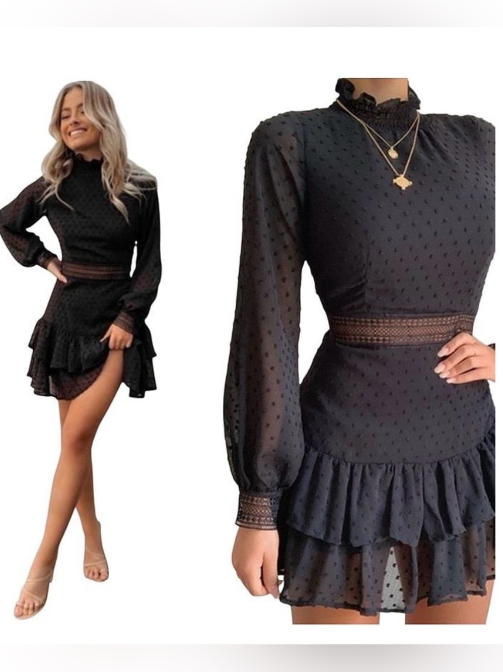 Showpo vampy, goth little black dress